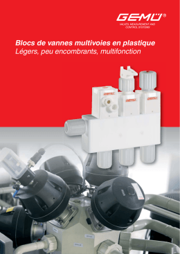 Blocs de vannes multivoies en plastique Légers, peu