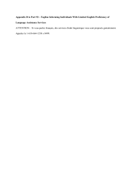 Appendix B to Part 92—Tagline Informing Individuals With Limited