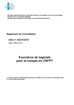 R&egrave;glement de consultation - Le site des march&eacute;s publics