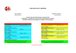 HORAIRE SAMEDI 3 DEC 2016