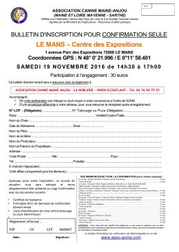 Bulletin inscription confirmation le mans 19 11 2016 web