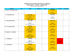 le nouveau planning. - CLUB PATINAGe ARTISTIQUE CHAMONIX