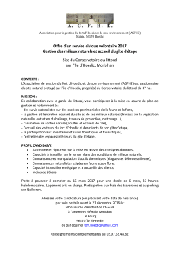Fiche d`offre service civique volontaire 2015