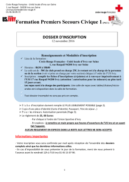 Inscription au PSC1 du 12/11/2016