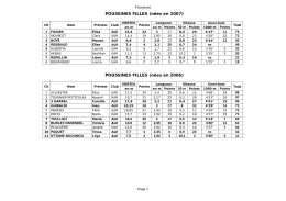 POUSSINES FILLES (nées en 2007