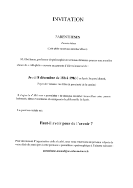 Page 1 INVITATION PARENTHESES Parents-thèses (Café