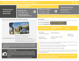 Programmation des activit&eacute;s sportives - Ville de Sainte