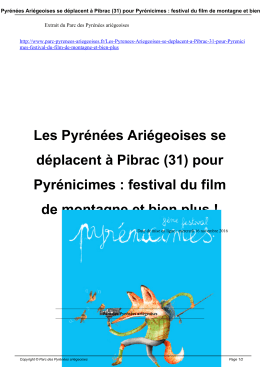 (31) pour Pyrénicimes : festival du film de montagne et bien plus