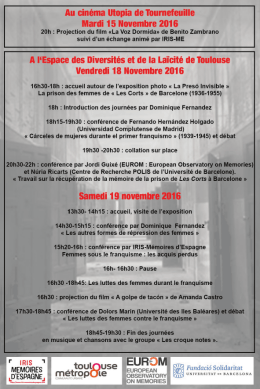 Page 1 Au cin&eacute;ma Utopia de Tournefeuille Mardi 15 Novembre