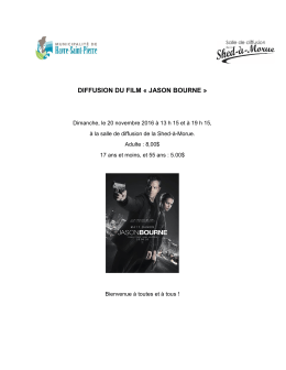 diffusion du film « jason bourne - Havre-Saint