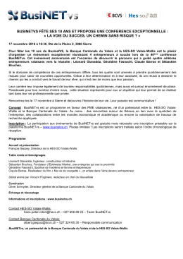 businetvs fête ses 10 ans et propose une conference exceptionnelle