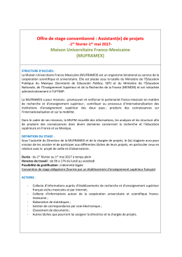 Offre de stage conventionné : Assistant(e) de projets Maison
