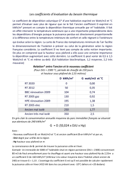 evaluation besoin thermique