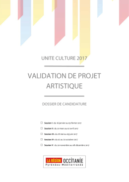 Dossier d`information et de candidature