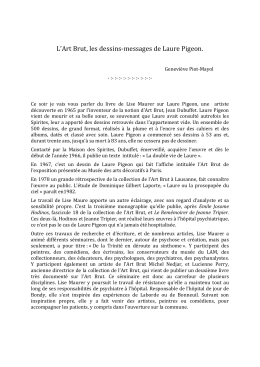L`art brut,les dessins-messages de Laure Pigeon