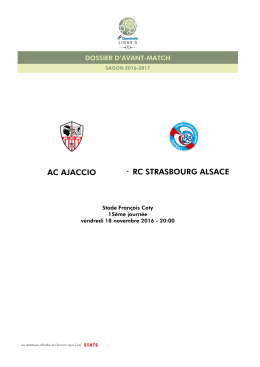 Dossier d`avant-match