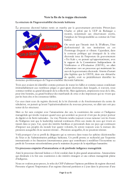 Vers la fin de la trappe électorale - Outils et Méthodes Informatiques
