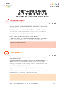 un questionnaire - Inter-LGBT