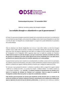 Les malades &eacute;trang&egrave;r-e-s abandonn&eacute;-e