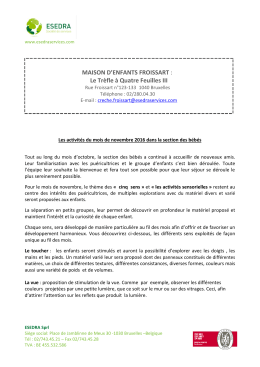 Froissart Activites Nov