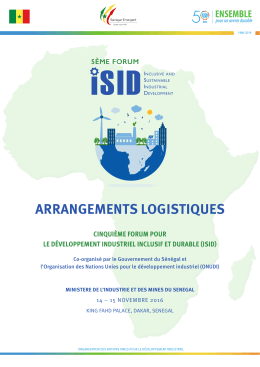 arrangements logistiques - Inclusive and Sustainable Industrial