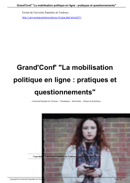 Enregistrer au format PDF - Universite Populaire de Toulouse