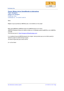 Forum: Moteur de jeu GameBlender et alternatives