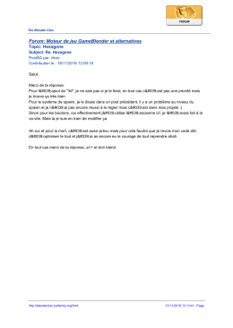 Forum: Moteur de jeu GameBlender et alternatives
