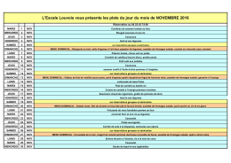 Téléchargez les plats du jours pour le mois de novembre