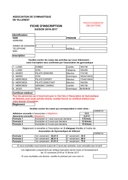 fiche d`inscription