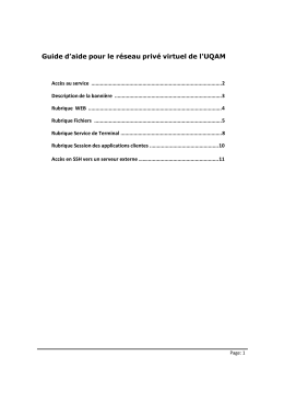 Guide d`utilisation du r&eacute;seau priv&eacute; virtuel - SITel