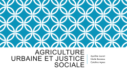 AGRICULTURE URBAINE ET JUSTICE SOCIALE