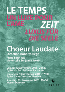 programme - Choeur Laudate