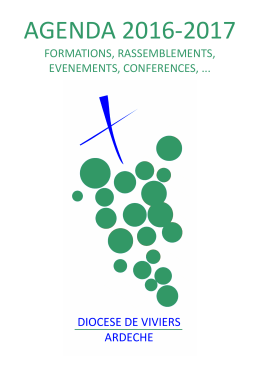 agenda 2016-2017 - Eglise Catholique en Ard&egrave;che