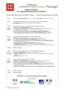 Programme - Fondation FARM