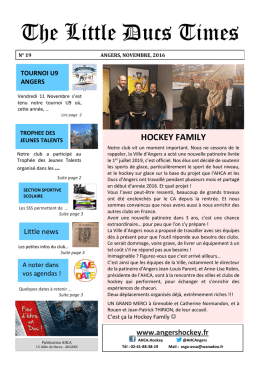 T&eacute;l&eacute;charge la Newsletter N&deg;19