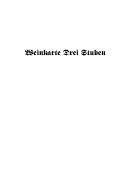 Weinkarte Drei Stuben - Restaurant Drei Stuben