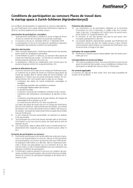 Conditions de participation au concours Places de