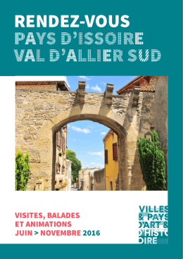 D&eacute;pliant programme Pays d`Art et d`Histoire 2016 (pdf