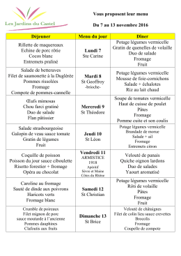 Les menus