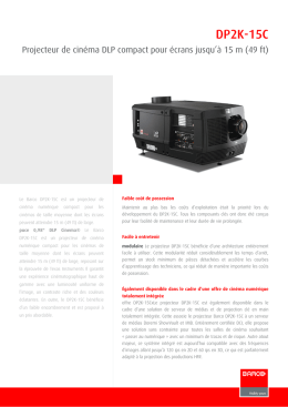 Spécifications techniques