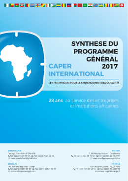 programme - Groupe COGEFI