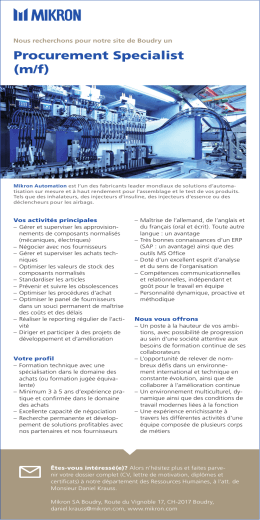 Procurement Specialist (m/f)