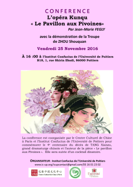 Le Pavillon aux Pivoines : 25 novembre 2016