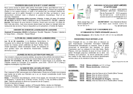 Feuille dominicale du 13.11.2016 (cliquez ici) - Cath-VD