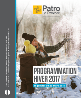 programmation hiver 2017