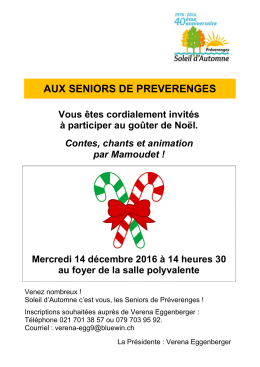 Go&ucirc;ter de No&euml;l - Mercredi 14 d&eacute;cembre 2016