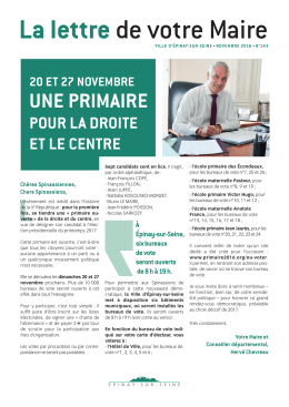 La lettrede votre Maire - Epinay-sur