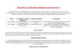 Certification obligatoire - Université du Littoral Côte d`Opale