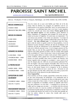 Bulletin paroissial - Paroisse du Fran&ccedil;ois